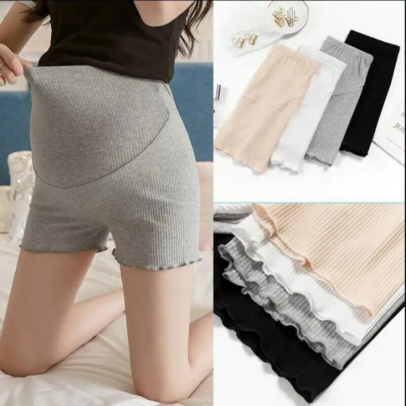 Summer Cotton Maternity Belly Short Pants Pregnant Women Shorts Pregnancy Short Trousers Adjustable Belly Clothes Korean Style