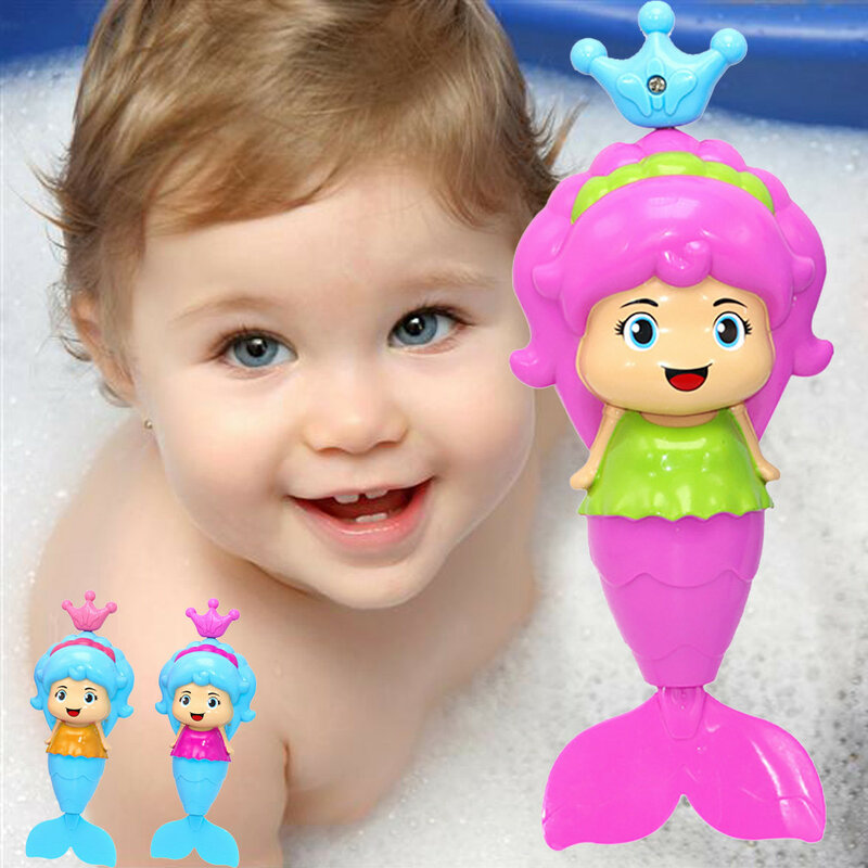 Banheira de banho diversão natação brinquedo de banho de bebê sereia acabar flutuante brinquedo de água para crianças juguetes playa bad speeltjes brinquedo de água