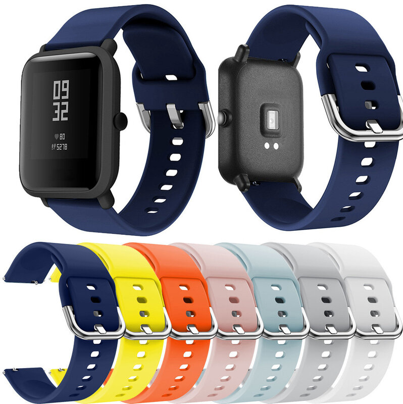 Silicone Watch Straps for Xiaomi Huami Amazfit Bip Lite Watch Watchband Correa de reloj bracelet de montre pulseira