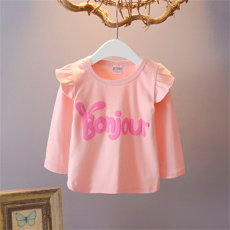 New Girls Long Sleeve Children's T-Shirt Bottoming Children Casual Printing Shirt Spring Autumn Kids Baby Girls Tops Clothing