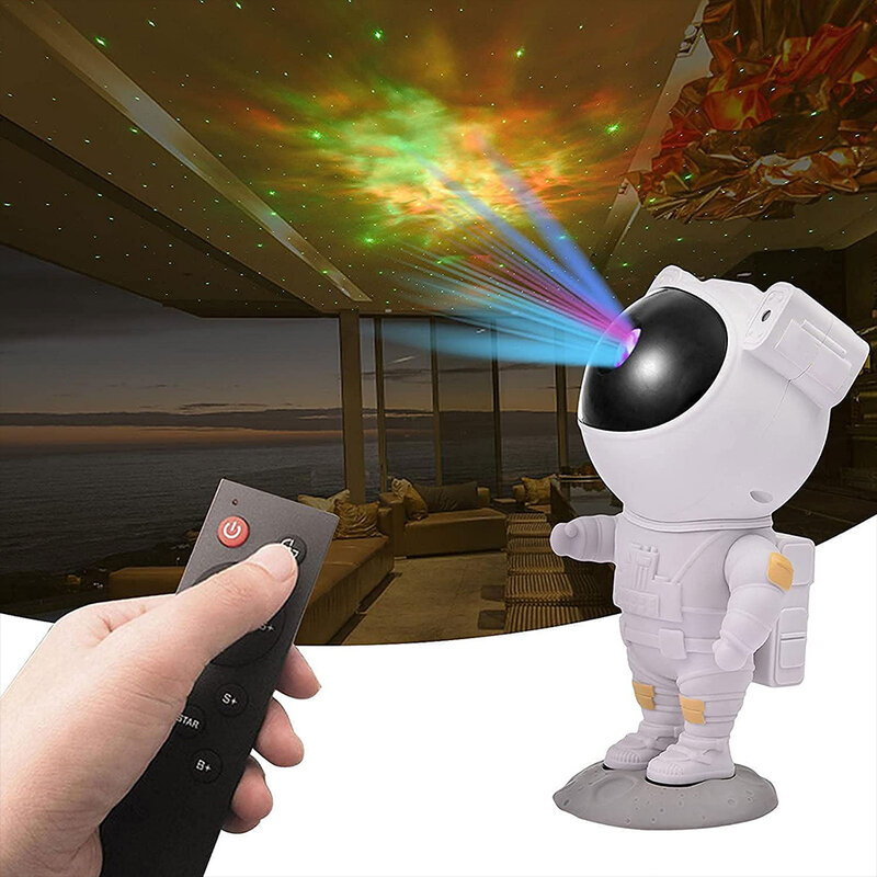 Sky Galaxy Proyektor Lampu Proyeksi Astronot LED Lampu Malam Dekorasi Lampu Meja Spaceman Dekorasi Ruang Romantis Hadiah Natal