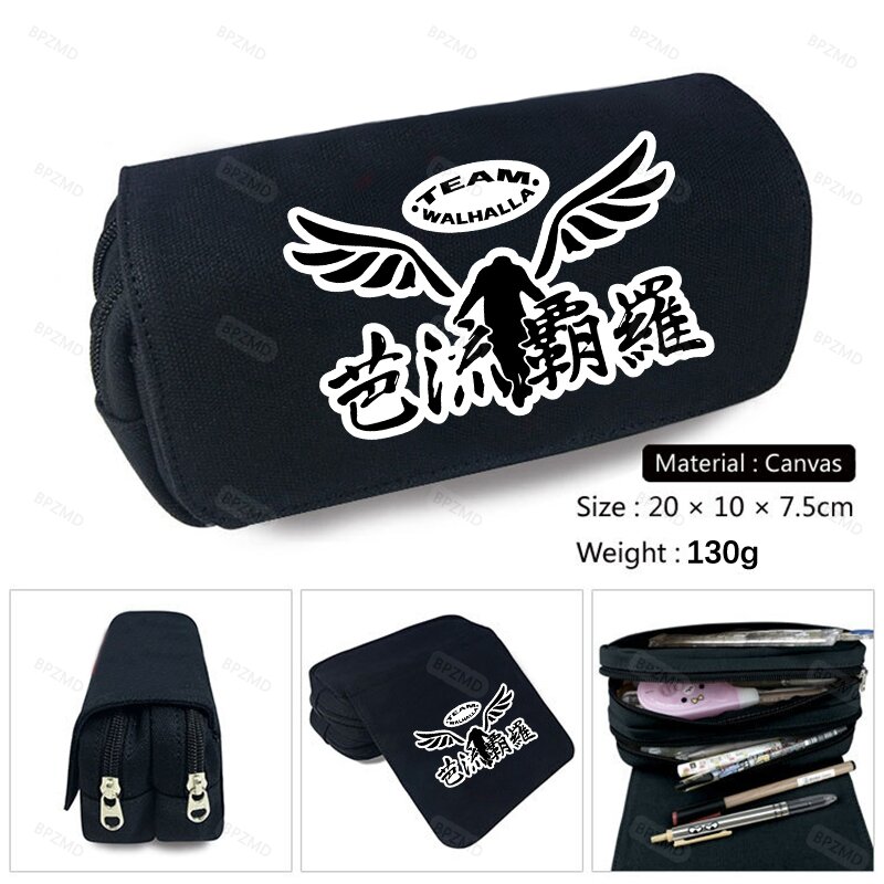 Anime Large Capacity Pencil Case School Supplies Stationery Gift School Tools Pencil Bag Presented Canvas Cosmetic Bag