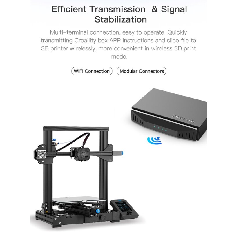 กล่อง WiFi สนับสนุน Cloud Slice/Cloud พิมพ์/จริง/รีโมทคอนโทรล/มีเสถียรภาพส่งสำหรับ creality FDM 3D เครื่องพิมพ์