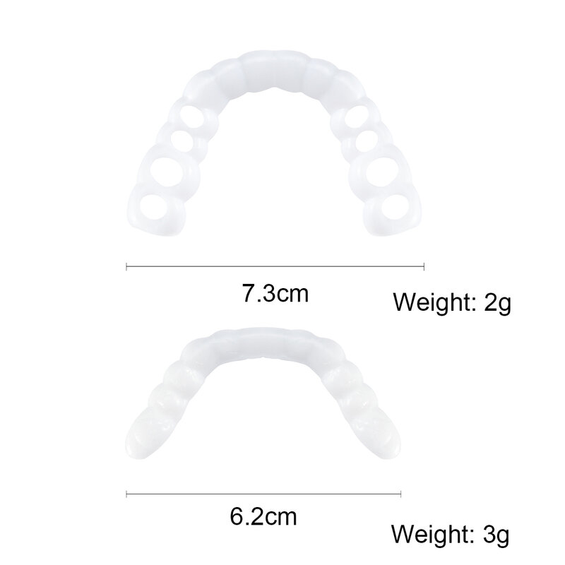 Cosmetic Tooth Cover Natural False Teeth Fits Fake Upper Dental Perfect Smile