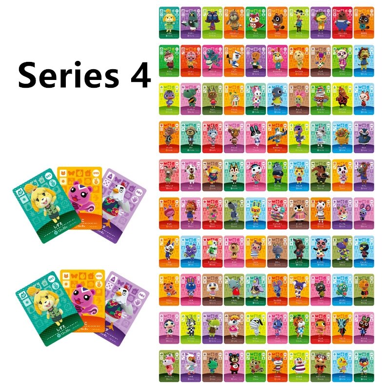 100 قطعة للحيوان كروكسينج بطاقة NS التبديل 3DS Ntag215 لعبة المارشال مجموعة من البطاقات NFC بطاقات سلسلة 4 (301-400)