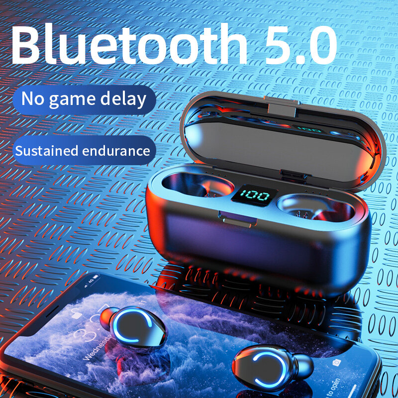 NBX Mini TWS หูฟังไร้สาย Bluetooth 5.0หูฟังไฮไฟสเตอริโอกีฬาไร้สายชุดหูฟังไมโครโฟน