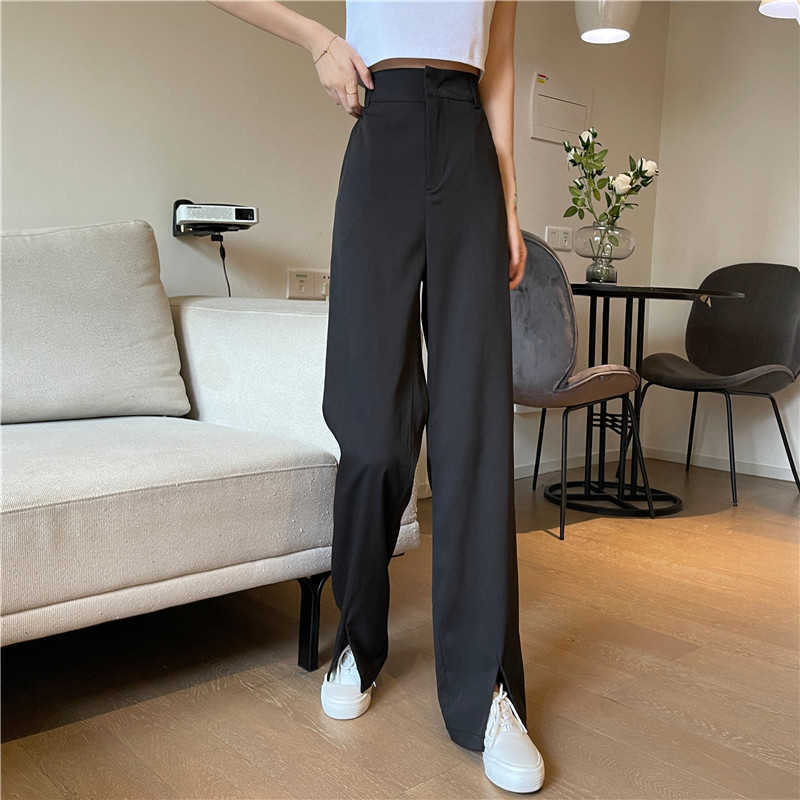 Real Shot-pantalones de pierna ancha para mujer, novedad, verano, 2021