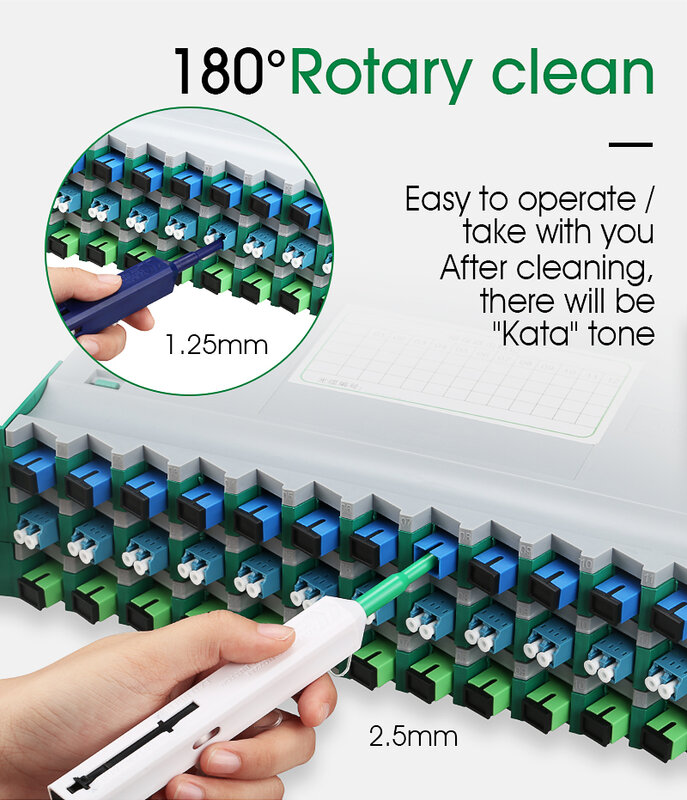 Jednoprzyciskowe urządzenia do oczyszczania 1.25mm i 2.5mm długopis czyszczący 800 do czyszczenia światłowodów