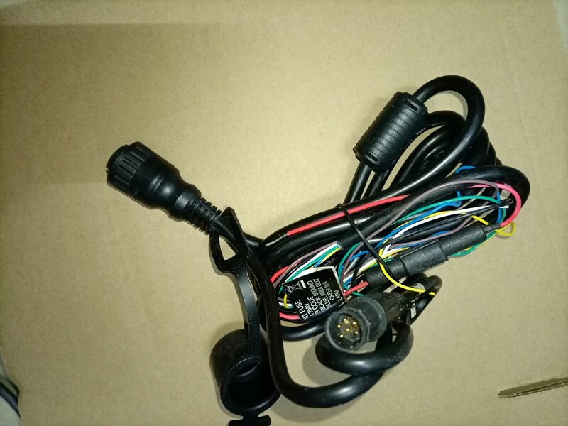 Kabel Daya Garmin Fishfinder 160 Asli dengan Konektor Transduser 6 Pin