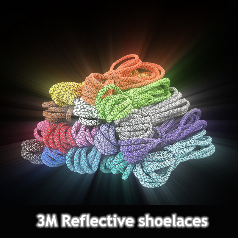 1 пара, светоотражающие шнурки для ботинок, длина 100 см, 120 см, 140 см, 160 см