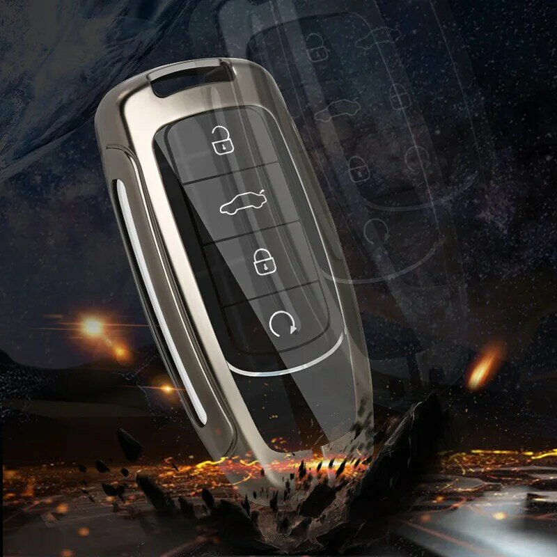 Alloy Car Key Case Cover For Chery Tiggo 7 Pro 8 PLUS Arrizo 5 2020 Smart Remote Car Key Accessories Holder Shell Car Styling