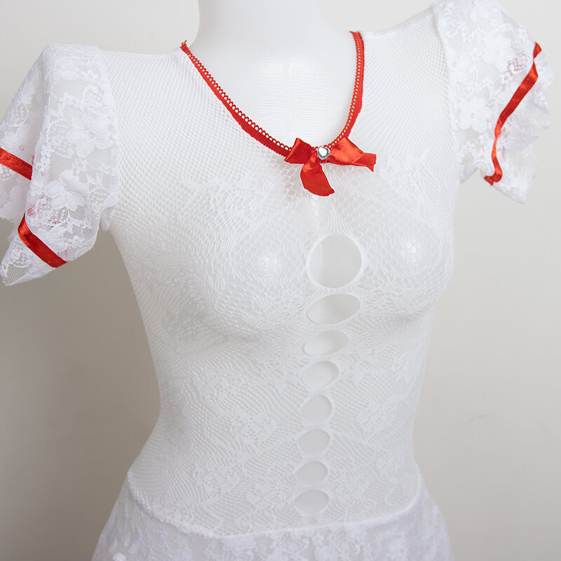 Sukienka seksowna pielęgniarka tożsamość V Cosplay bielizna damska zestaw mundurków odgrywanie ról kostiumy erotyczne czapki chirurgiczne akcesoria dla kobiet