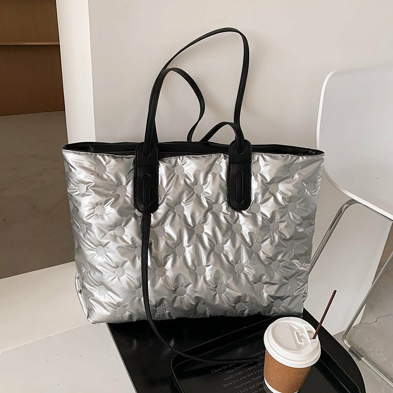 Luksusowe torby bawełniane duże torebki damskie wysokiej jakości torebki damskie 2021 zima nowa torebka damska Tote Bag Street Bags