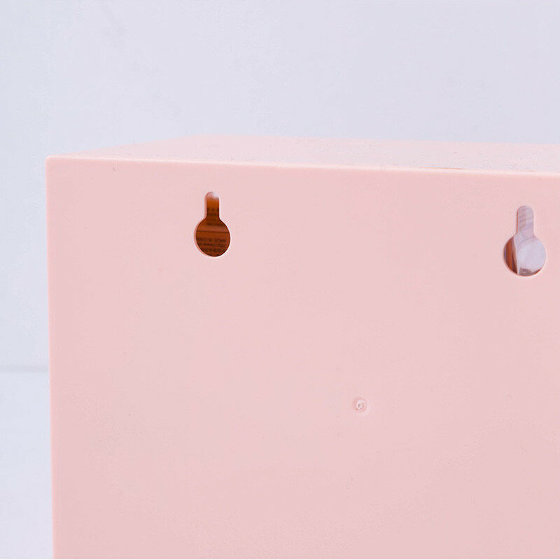 MINKYS Kawaii White/Pink 9 Grid ABS Drawer Desktop Organizer Desk Storage Box Free Sticker School Stationery Accessories