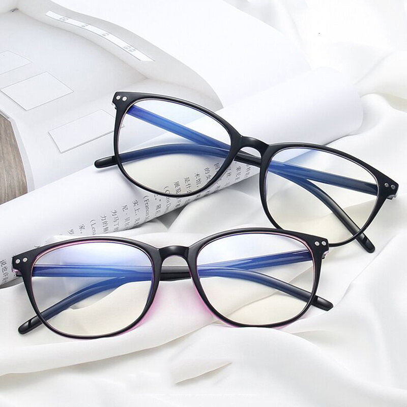 Очки в пластиковой оправе с прозрачными линзами для мужчин и женщин, модные винтажные круглые очки