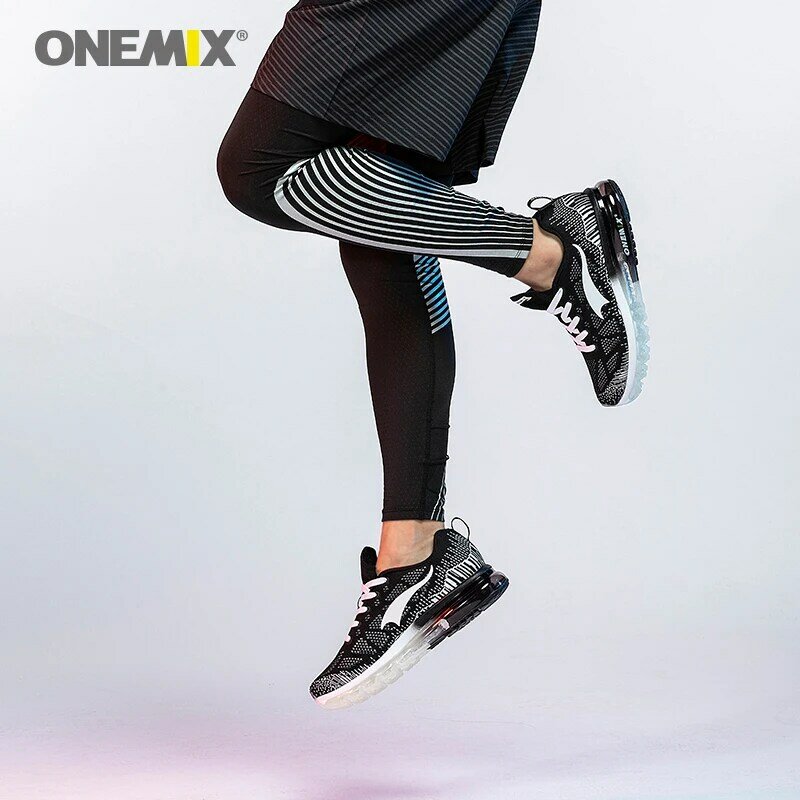 ONEMIX-남성용 스포츠 러닝화, 울트라 스니커즈, 통기성 메쉬, 야외 에어 쿠션, 운동화, 음악, 리듬 조깅화