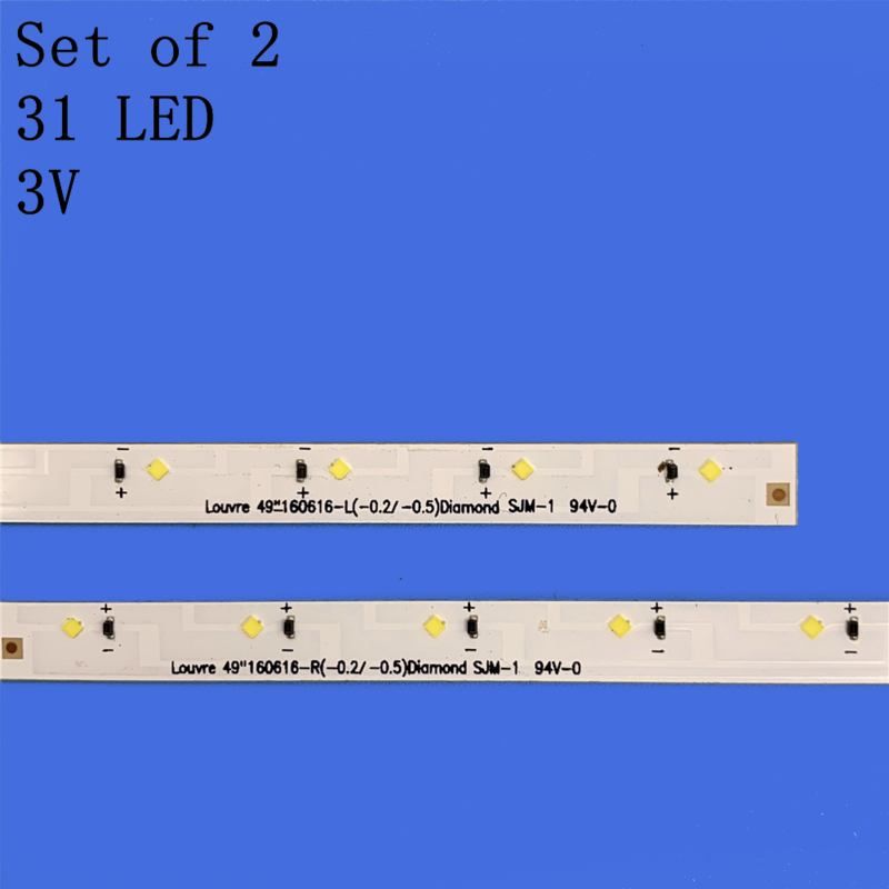 Led Backlight Lamp Strip Voor Samsung Louvre 49 "Un49k5300 UE49K5100 CY-FK049BNEV3H BN95-03721A V6LF_490DKA_LED31 490SFB 490SFA