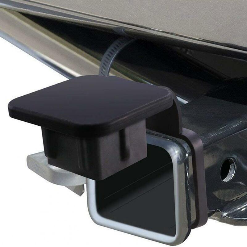 Tow Hitch Cover Fine Workmanship Perfect Match Anti-dust Black Square Opening Trailer Hitch Tube Plug Hat Easy to Install for Ca