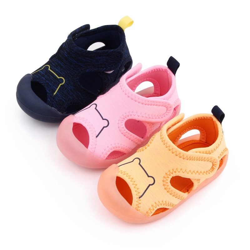 Verano niño lindo de dibujos animados chica playa zapatos planos zapatos de bebé recién nacido sandalias de bebé para niños Anti-slip zapatos para 0-18M