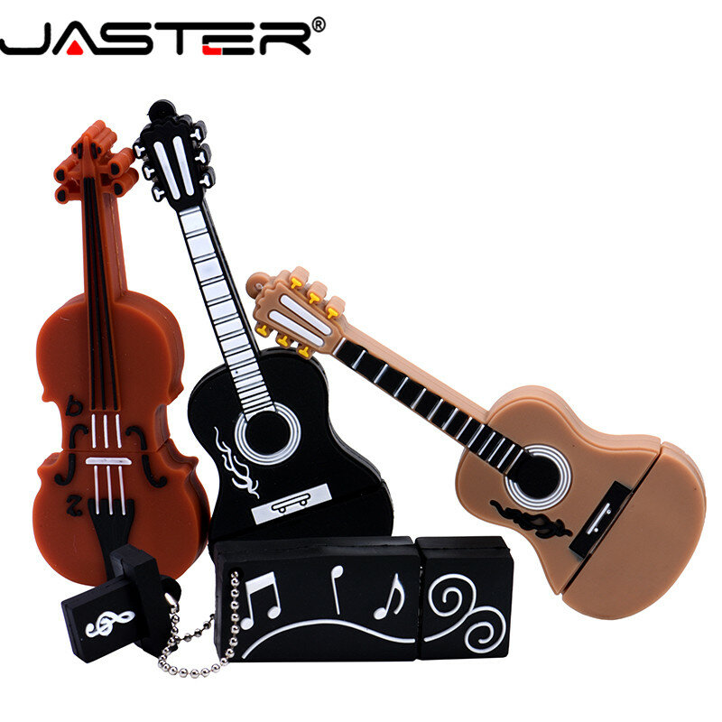 JASTER USB 2.0 8 stili di Strumenti Musicali Modello pendrive 4GB 8gb 16gb 32gb 64gb USB flash drive violino/pianoforte/chitarra