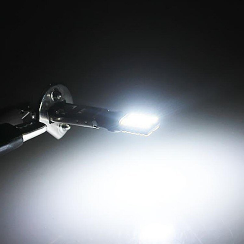 1 Chiếc H1/H3 Xi Nhan Canbus LED Siêu Sáng Bóng Đèn Trắng Xe Sương Mù Đèn Âm Trần COB 12V 20W 6000K Chạy Bộ Bóng Đèn Tự Động Đèn Xe Máy