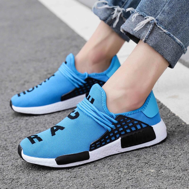 Baskets de mode d'été à lacets chaussures décontractées pour homme respirant mâle chaussures de sport de marche grande taille