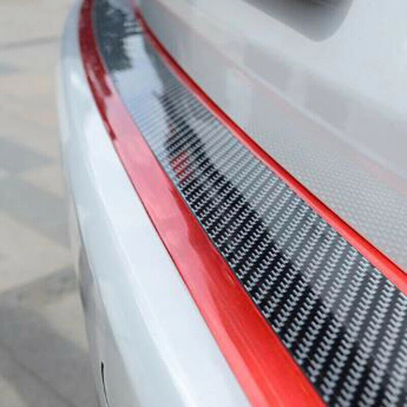 Auto Aufkleber Anti Scratch Tür Sill Schutz Gummi Streifen Carbon Faser Auto Schwelle Schutz Stoßstange Film Aufkleber Auto Styling