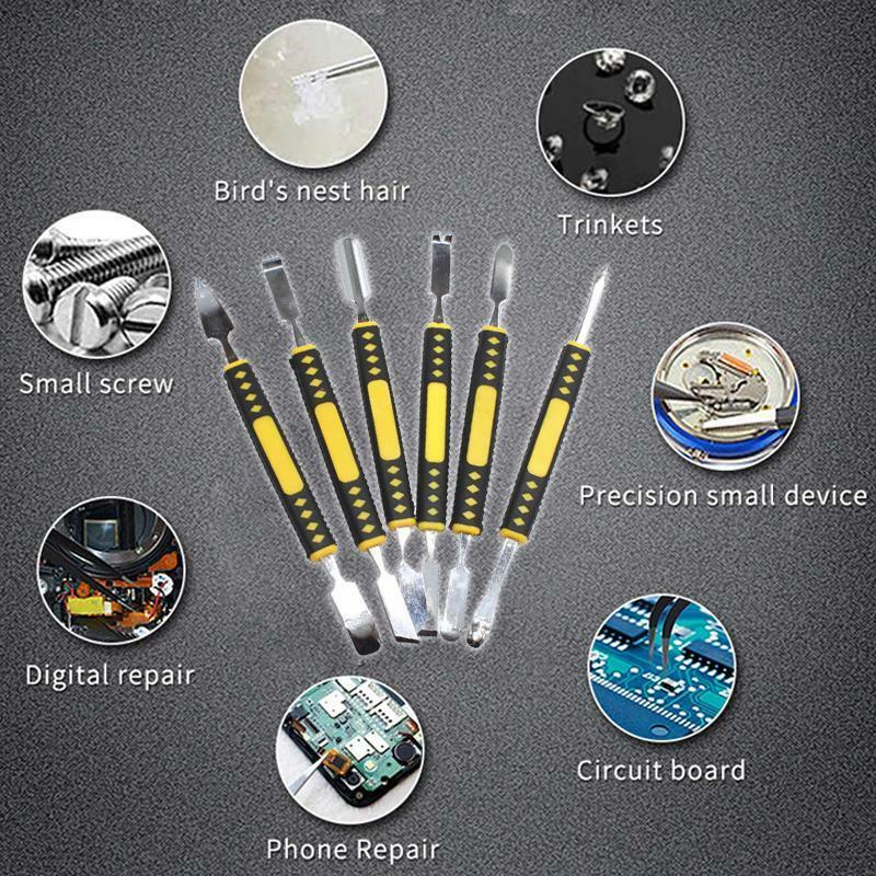 6pcs Metal Crowbar Boot Spudger Stick Mobile Phone Digital Mini Multi Home Appliance Disassemble Tool Electronic Repair Tools