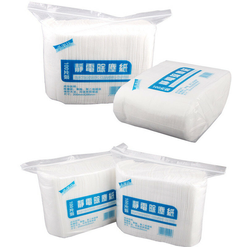 100 pçs/saco descartável eletrostática remoção de poeira mop papel casa cozinha banheiro ferramentas limpeza dropshipping