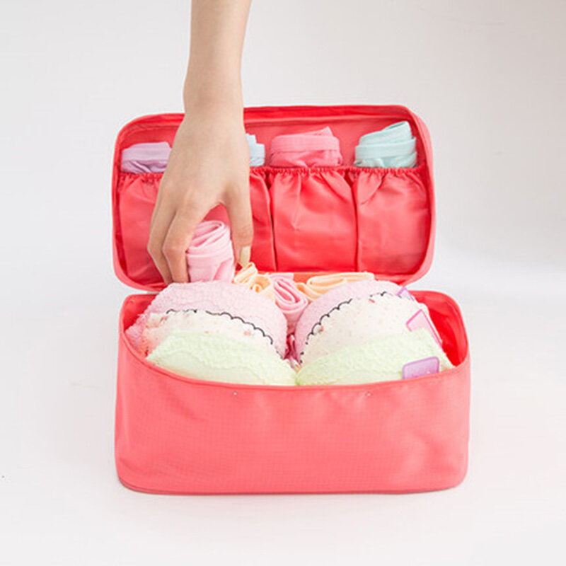 XZP Women's Underwear Storage Box Bag Travel Necessity Socks Clothes Bra Waterproof Organizer Cosmetic Makeup Pouch Case Bag