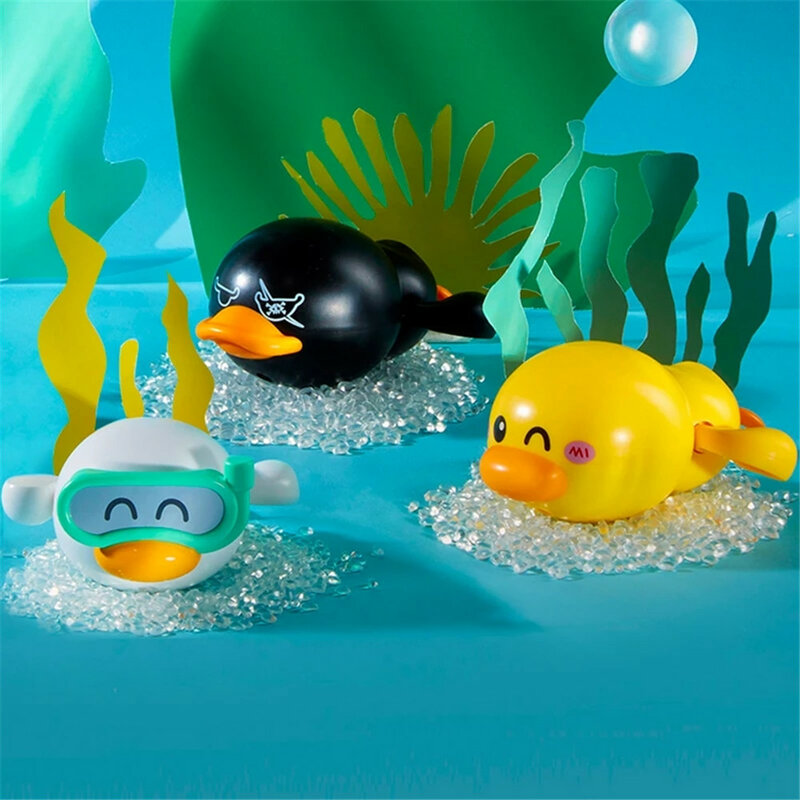 Kamar Mandi Mandi Mainan Bayi Musim Panas Berenang Anak-anak Bermain Air Lucu Sedikit Bebek Lucu Mainan Jarum Jam Dayung Mainan untuk Hadiah Anak-anak