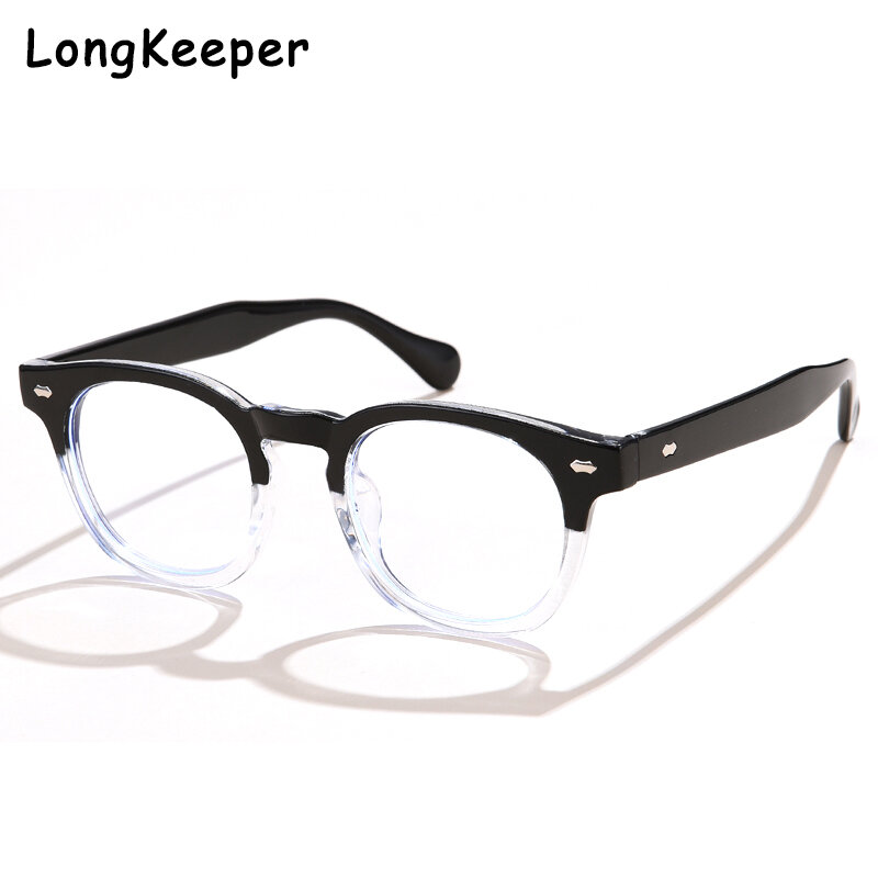 Transparent Computer Gläser Rahmen Frauen Männer Anti Blau Licht Runde Brillen Blau Licht Blockieren Brille Spektakel Brillen
