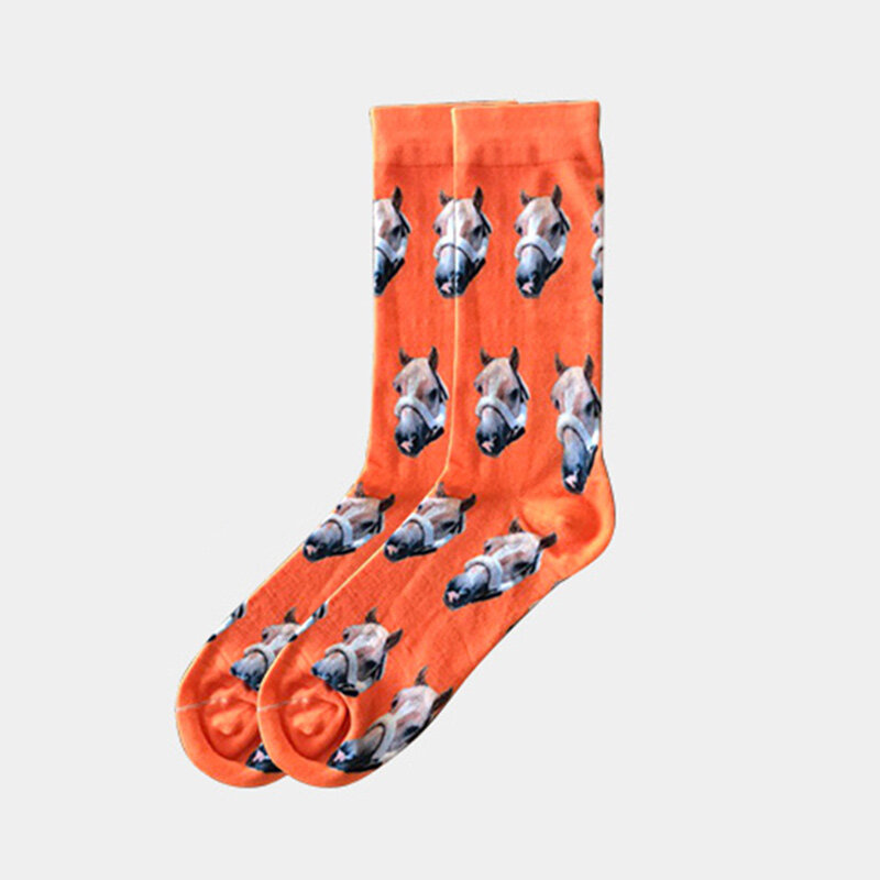 Stampa personalizzata la tua foto calzini per il viso dell'animale domestico calzini personalizzati Logo moda divertente cotone Design fai da te compleanno novità calzino di san valentino
