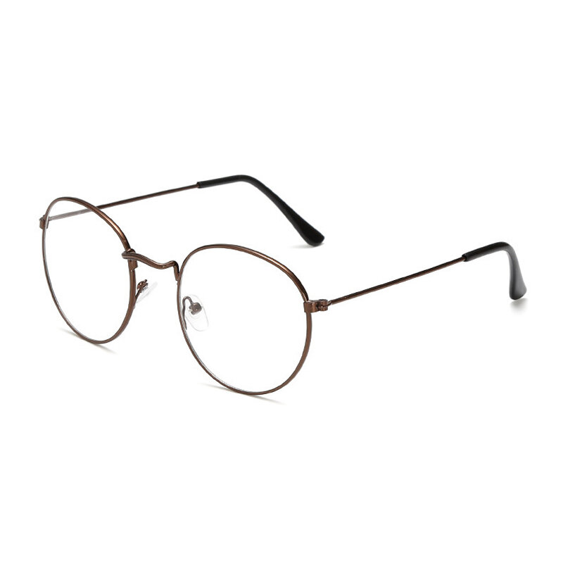 Gafas de lectura ovaladas de Metal para hombre y mujer, lentes transparentes para presbicia, lentes ópticas con dioptrías 0to + 4,0