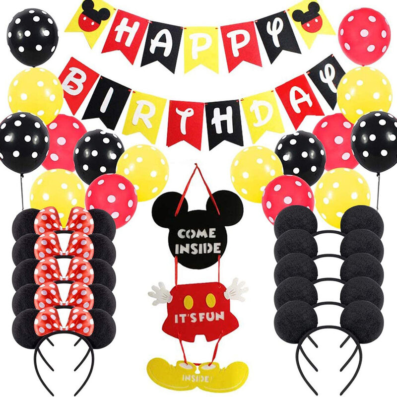 Mercredi Addams Thème Enfants Fête d'anniversaire Fournitures Ballons  Bannière Cupcake Toppers Décoration Set
