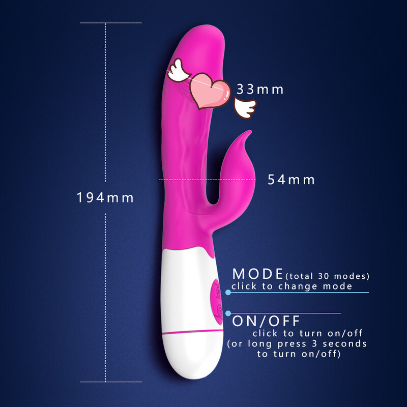 Фаллоимитатор с USB-зарядкой, вибратор-кролик, вагинальный клиторальный массажер, Женский мастурбатор, игрушка для взрослых, магазин 18