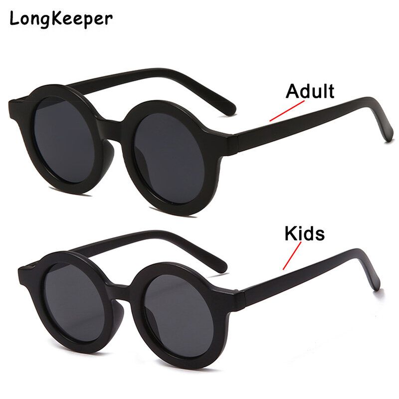 2021 NEW Parent-child Round Cute kids sunglasses UV400 for Boy girls toddler Lovely baby sun glasses Men Women Oculos de sol