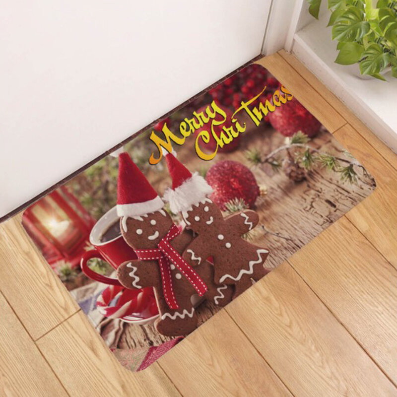 Weihnachten Boden Matte Küche Schlafzimmer Eingang Fußmatte Wohnzimmer Teppich 3D Hause Boden Dekoration Bad Nicht-Slip Teppich