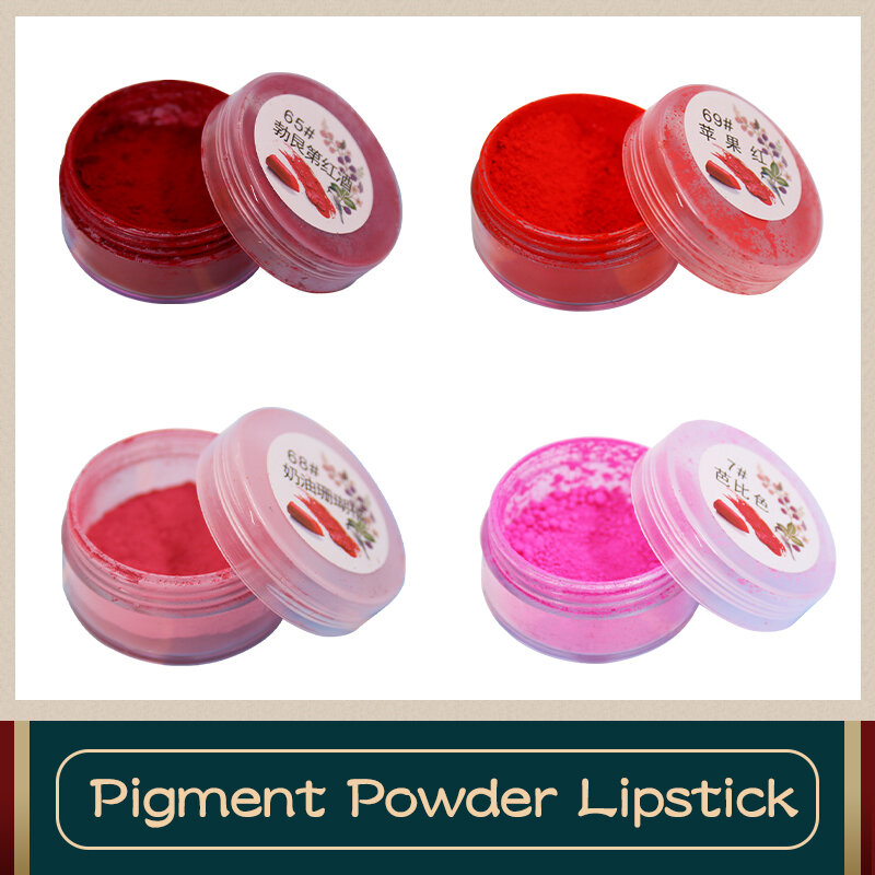 Pigment Pulver Lippenstift, Perle Lippenstift Pulver Pigment 4 farben für DIY Lippenstift, Kosmetik Glänzende Shadding Pulver