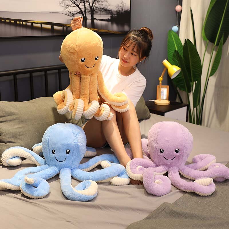 Cartoon Mooie Simulatie Octopus Hanger Pluche Knuffel Soft Dier Woonaccessoires Leuke Dier Pop Kinderen Verjaardagscadeau