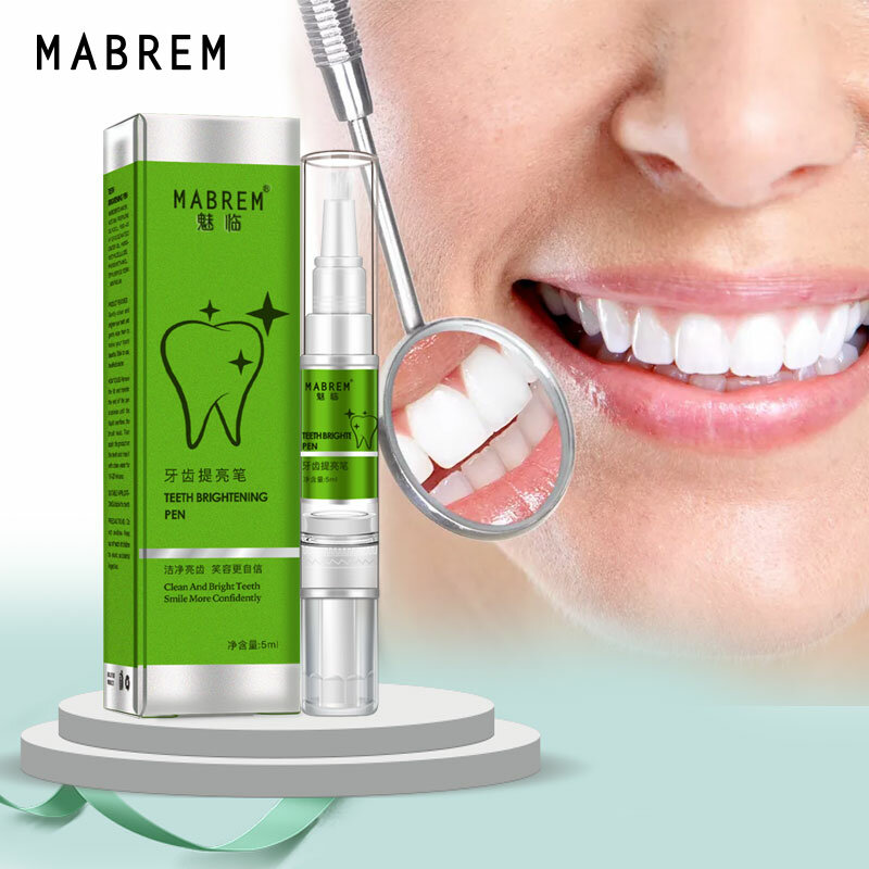 MABREM Teeth Whitening Pen White Teeth Gel Remove Plaque Stains Teeth Cleaning Serum Oral Hygiene Care Protect Gums Dental Tools