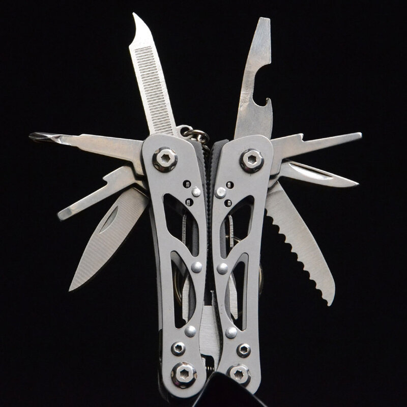 Alicates de cuchillo multifunción, pequeños y pequeños, Alicates de punta de aguja, todo de acero compacto, utensilios EDC portátiles para regalo