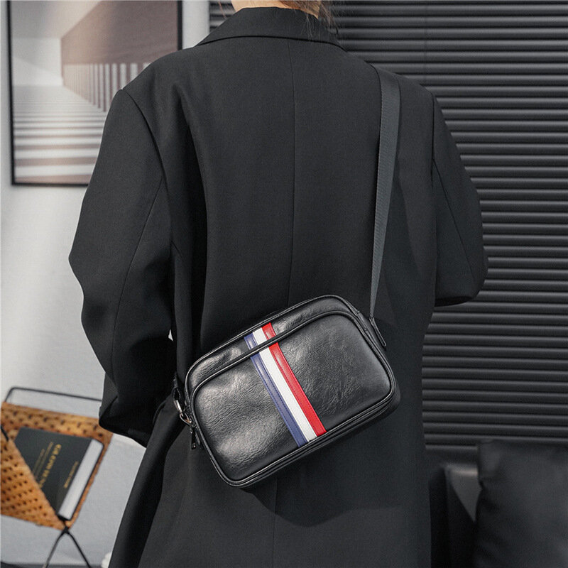Luksusowy przekrój Mochila męskie torby Crossbody nowy dla skóry Sacoche torba Homme moda Bolsa Sac ramię Bolsos