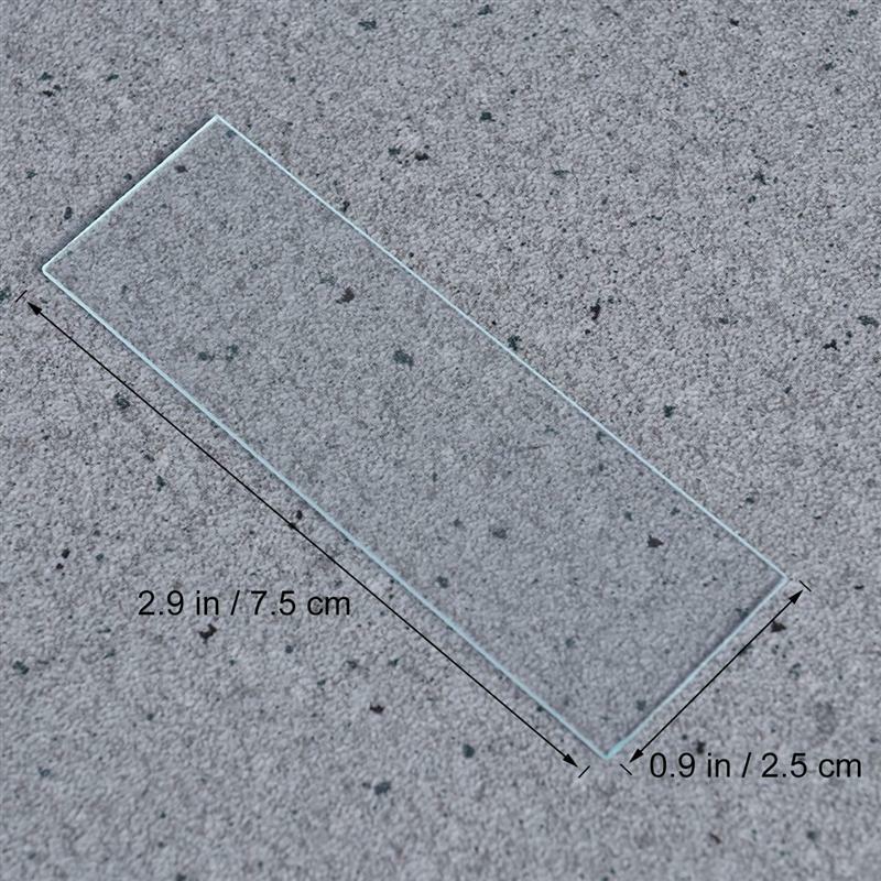 Toboganes de microscopio en blanco y vidrio de cubierta cuadrada para microscopio óptico, toboganes de vidrio, cubierta de muestra de laboratorio reutilizable