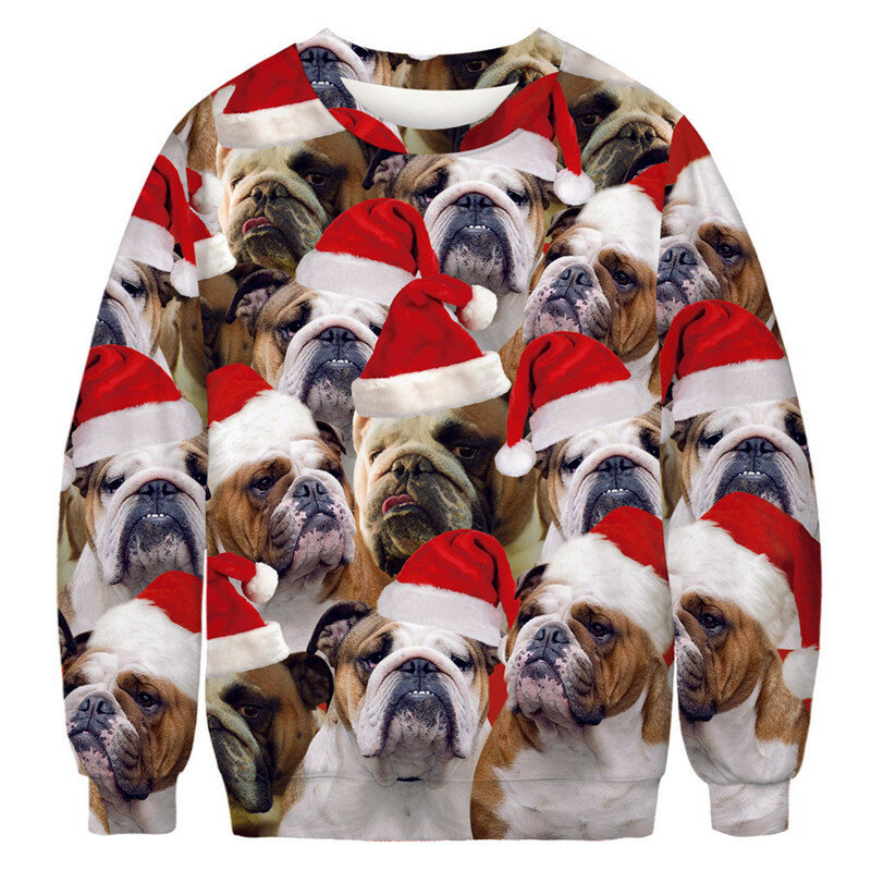 คริสต์มาสน่าเกลียด Cat เสื้อกันหนาวเสื้อกันหนาวฤดูใบไม้ร่วงเสื้อแขนยาว Crewneck Holiday Party Sweatshirt คู่ตลก ...