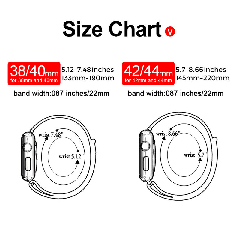 Correa de nailon para Apple watch, pulsera deportiva de 38mm, 40mm, 44mm y 42mm para iwatch Series se 7654321