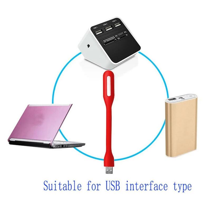 Flexible Usb Light Portable Mini Led Lamp Bendable Laptop Pc Reading Eye Protection Night Light For USB Interface Type