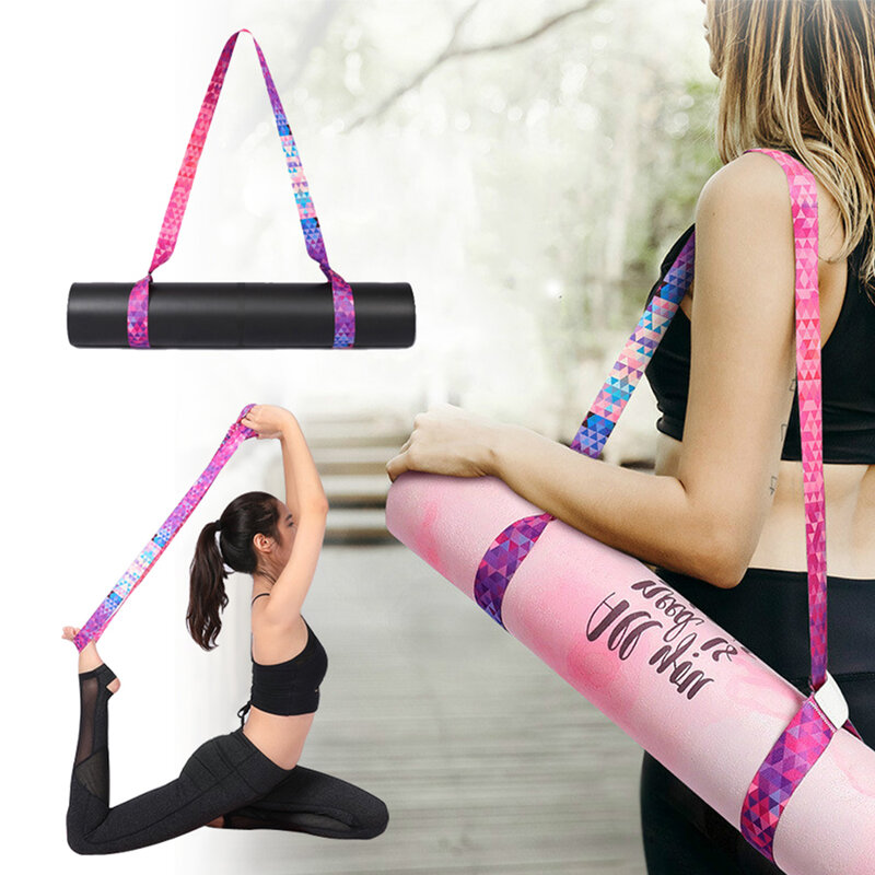 Nova esteira de yoga cinta cinto ajustável esportes estilingue ombro carry correia exercício estiramento fitness equipment elástico cinto yoga