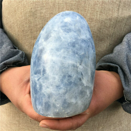 ธรรมชาติ Blue Calcite ควอตซ์คริสตัลแร่ Healing