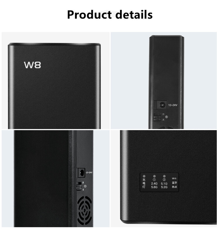 Proker Wifi Jammer Full Frequency Band WIFI Blocker Device Internet Singal 2.4G+5.1G+5.2G+5.8G Wireless Jammer Detector